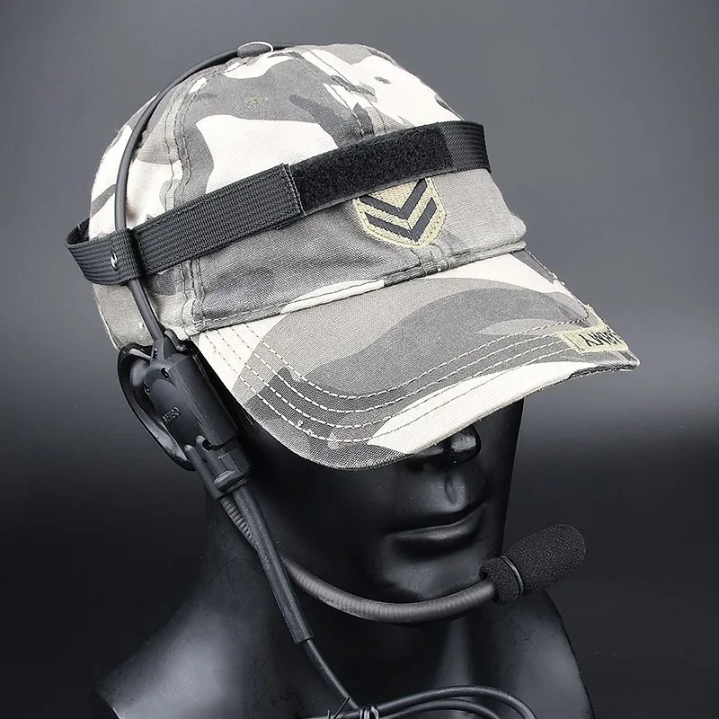 WADSN MH180-V Tactical Bone Conduction Earphone Military Communication Headset Airsoft 7.0 plug Kenwood PTT Radio walkie talkie