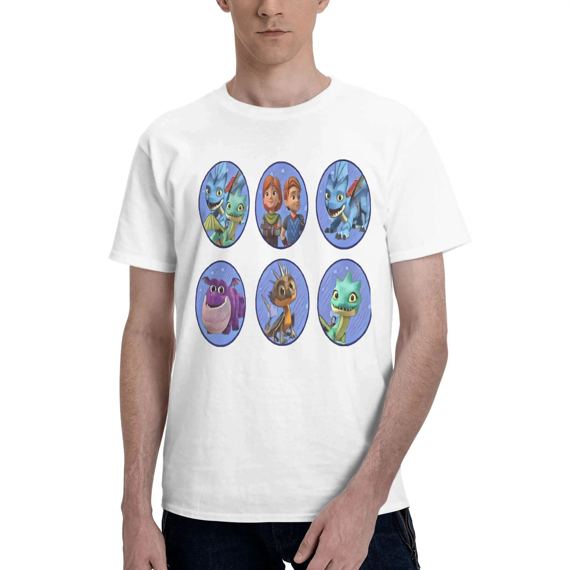 Dragons Rescue Riders Dakimakura Cloud-Like Feeling Reversible T-shirt Artistic Girl Basic Tee
