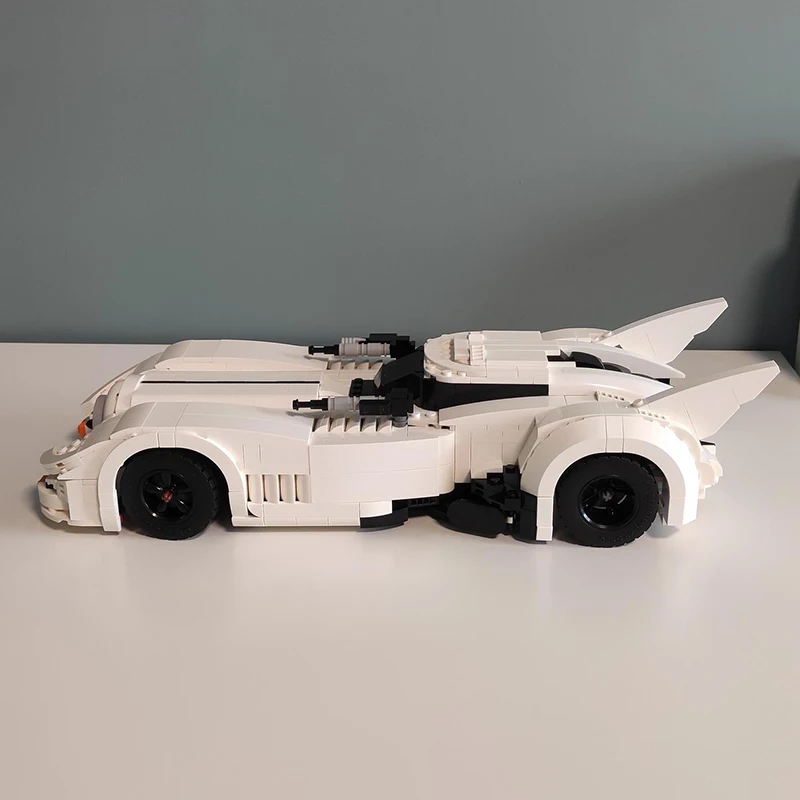 NEW MOC 10295 Combat Type Super Car Series UCS White Batmobile Chariot DIY Blocks Model Brick Toys Children's For Christmas Gift