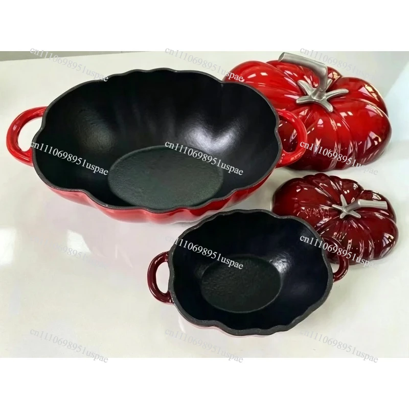 Oven induction cooker gas stove universal, tomato tomato pumpkin pot cast iron enamel pot