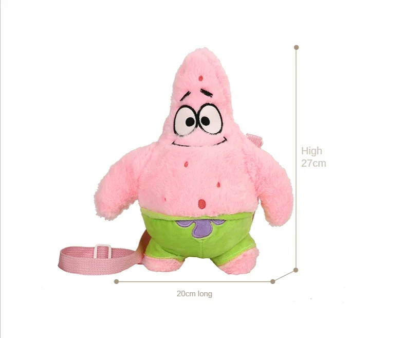 SpongeBob Patrick Anime Plush Kawaii Bag Women Cartoon Plush Single Shoulder Bag Crossbody Bag Store Phone Wallet Cute Girls