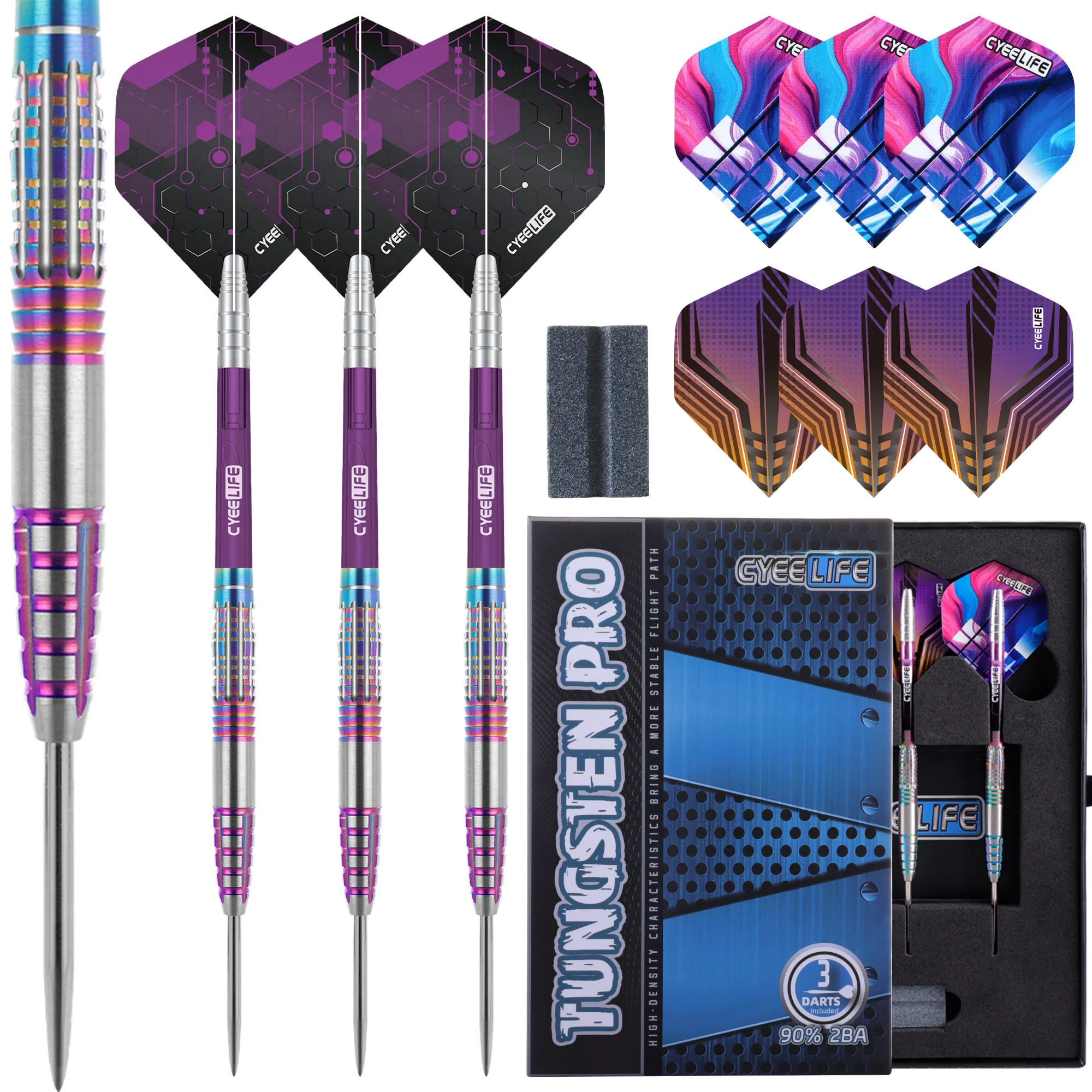 

CyeeLife 23g hard tungsten steel dart (total weight 25g) 90% tungsten steel professional competition dart