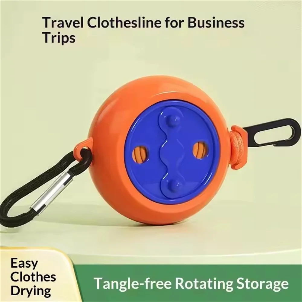 8M Clothesline fixed Clip Laundry Drying Rope Windproof Anti-slip Retractable Cord For Hotel Camping-Outdoor Laundry Line