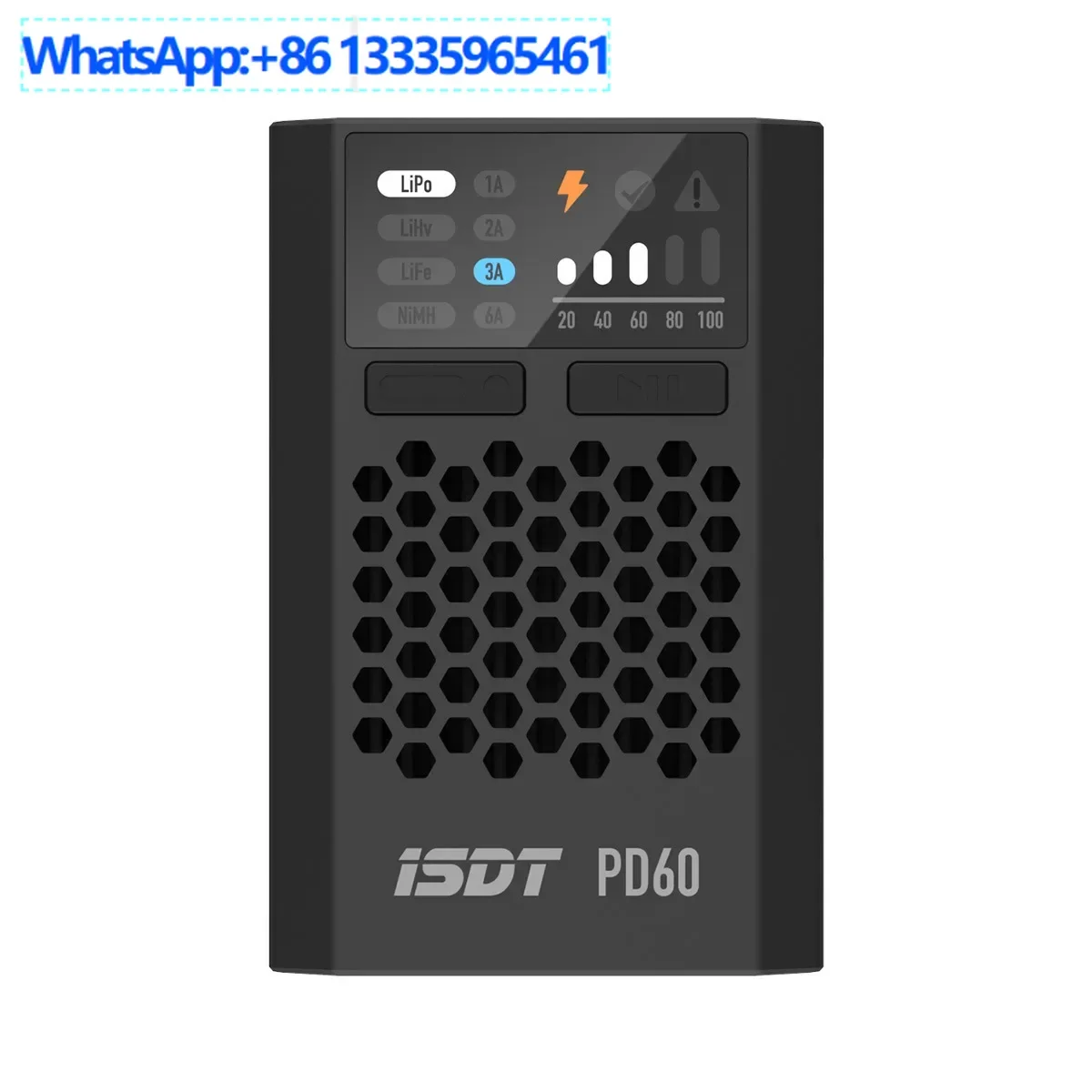 

2Pcs ISDT official store PD60 model aircraft charger 60W/6A lithium battery compact balance charging lithium iron USB