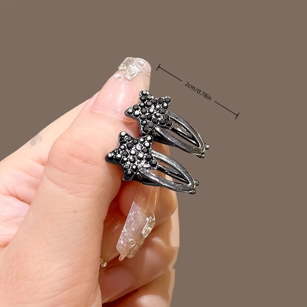 5-teiliges Set Kleiner Strass-Schleifenclips, Hochwertige Strass-Haarspangen, Mini-Ponyclips, Haaraccessoires – Detail 3