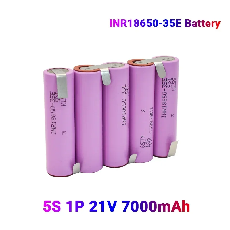 Kunden spezifische 7000 Batterie, 18650-35e, 12,6 mAh, 30a, Schrauben dreher elektrode, 3s, 4s, 5s, 6s, 1p, 2p, v, nagelneu