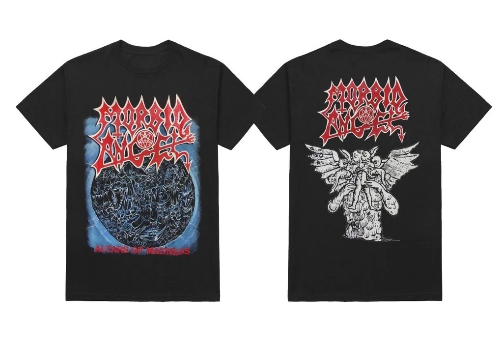 MORBID ANGEL Band Altars of madness Cotton Black T Shirt Graphic Short Sleeve Shirt Unisex Men Women Summer