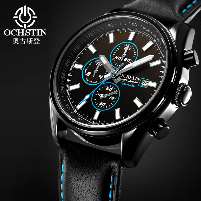 OCHSTIN Hot Model 2024 Avenger Series Wristwatch Japan OS10 Multifunction Quartz Movement Sports Street Men's Quartz Watch