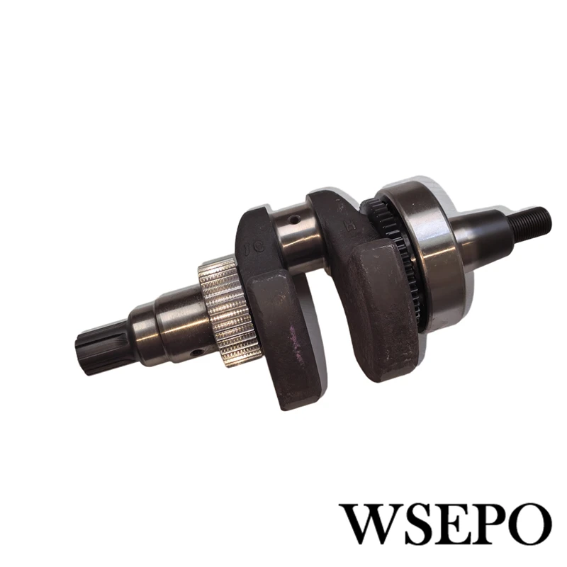 Spline Crankshaft Assembly with Bearing and Gear Fits192F 192FA 12HP Air Cool Diesel Engine Used For Power Tiller Motoblock