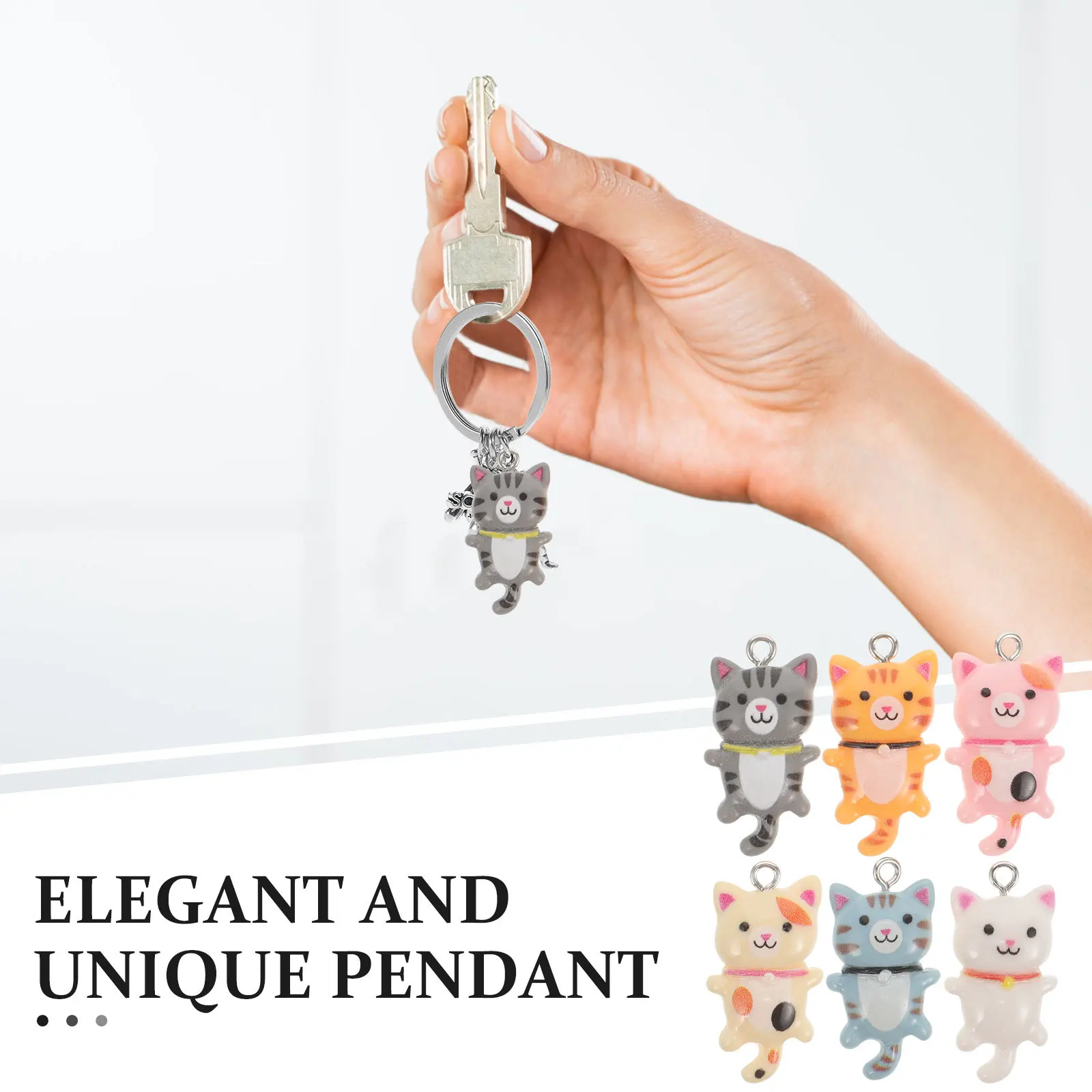 

30 шт. подвесок-шармов из смолы в виде кошек для изготовления украшений, подвески-шармы для ожерелий, браслетов, серег, кулонов, материалы для рукоделия