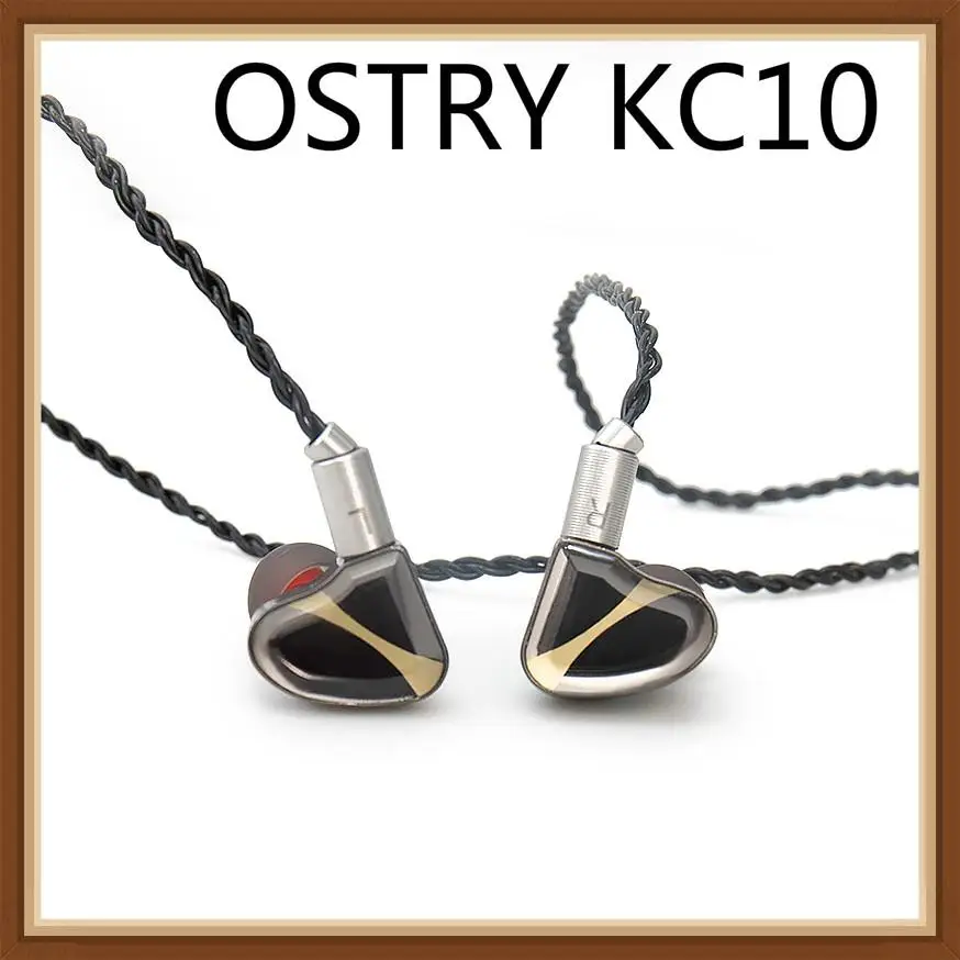 Newest OSTRY KC10 Double Dynamic 2DD Metal In Ear Monitor HiFi Music DJ Studio 3.5mm Earphone Earbuds W/ Detachable Cable