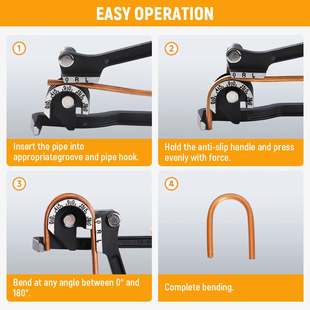 Hoteche 3 في 1 أداة الانحناء اليدوية 6 مللي متر 8 مللي متر 10 مللي متر أنبوب الفرامل المتداول النحاس والنحاس والألومنيوم أنبوب الأنابيب بندر أداة اليد