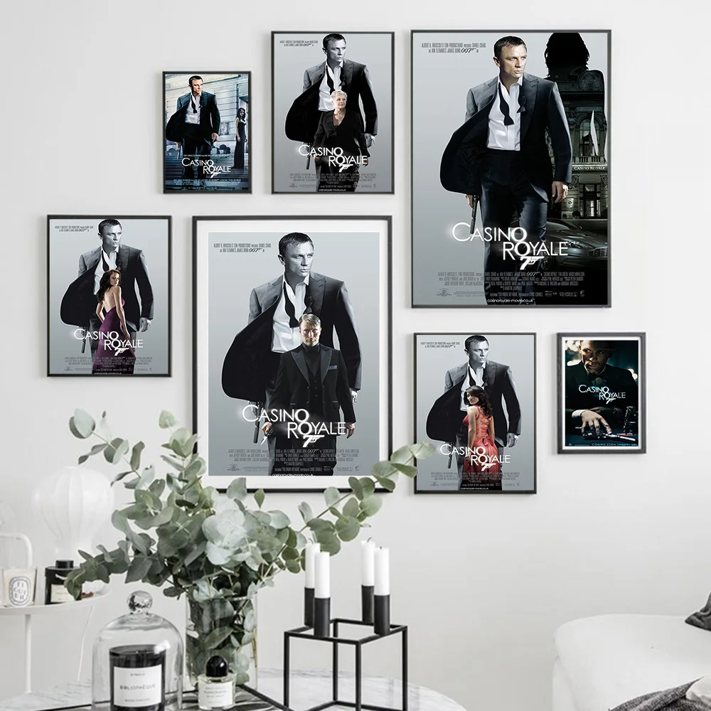 

Casino Royale Spy Parody Film Art Print Poster Movie Wall Stickers Video Room Cinema Canvas Painting Decor