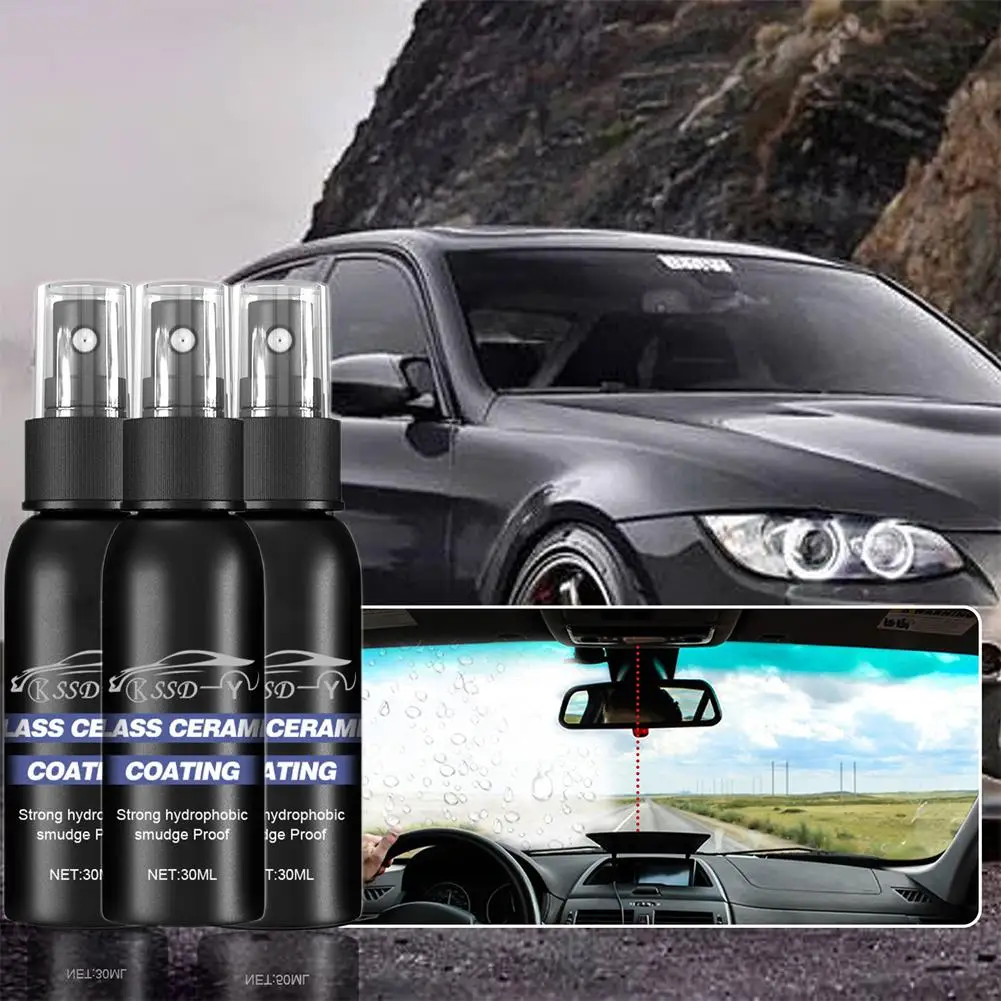 Waterless Car Wash Rain Repellent Glass Ceramic Coating Repellent Water Spray Auto Quick 1/3Pcs Car Polish Fortify Wax Agen X9F4