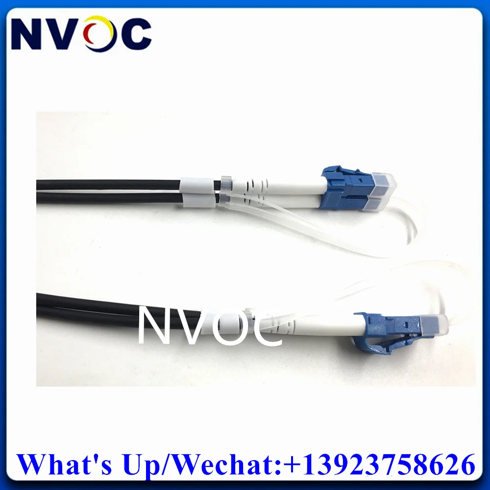 2Core SM G657A1,4.0mm,100/150/200M LC/UPC-LC/UPC Armored Duplex Fiber Optic Cord with Protable Reel,2C Fibre Jumper Cable