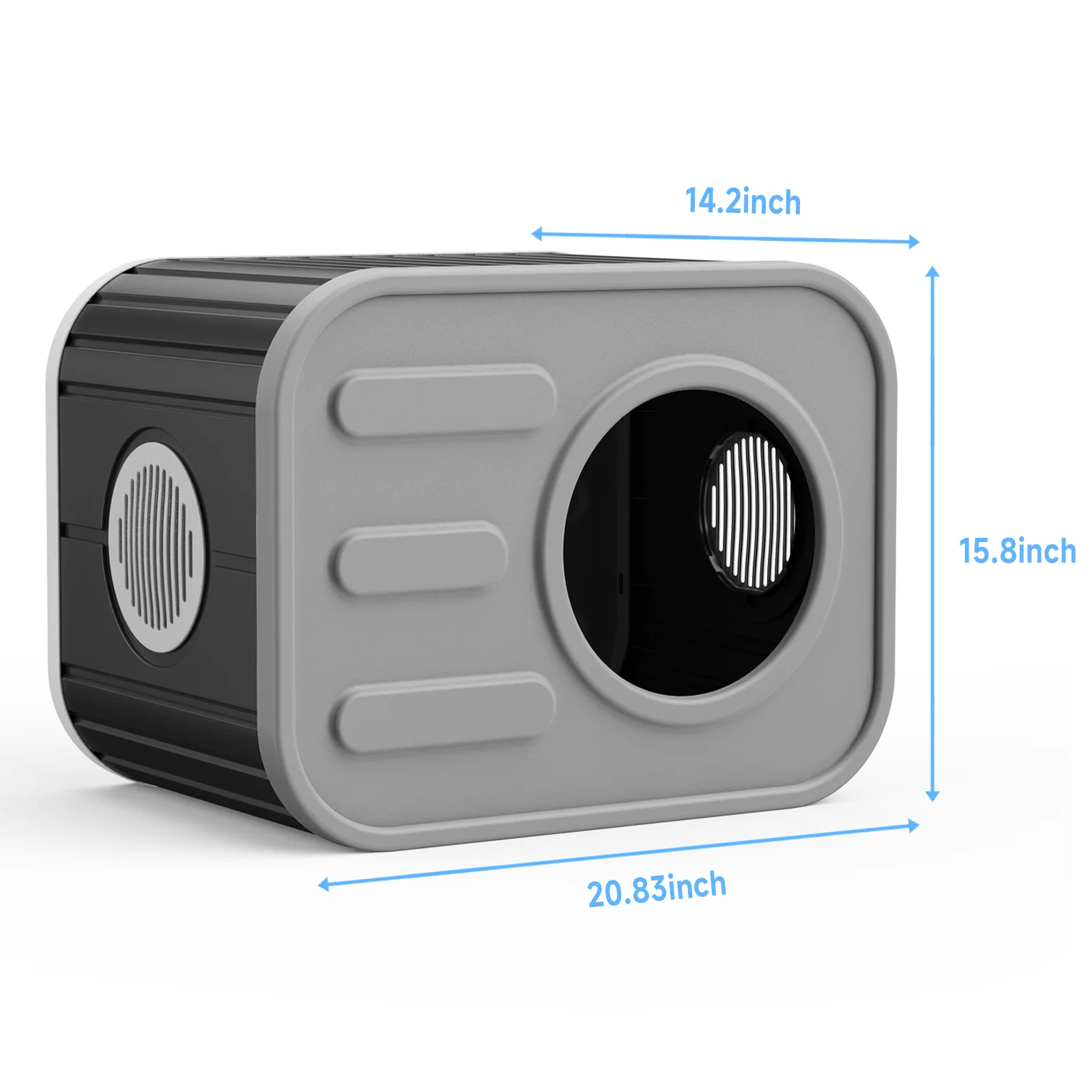 Cute Camera Design Resin Cat House, Stackable Waterproof Pet Shelter with Ventilation for Small Pets