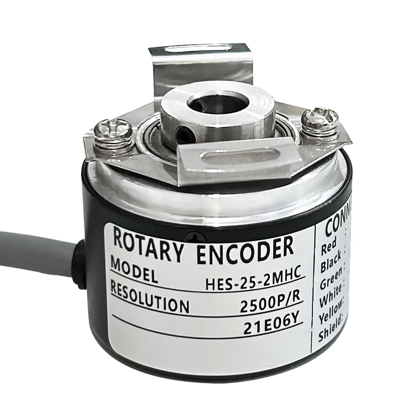 

Series HES-25-2MHC 38MM Dia 8MM Half Hollow Shaft Incremental Rotary Encoder 100-2500 P/R ABZ Three Phase Signal