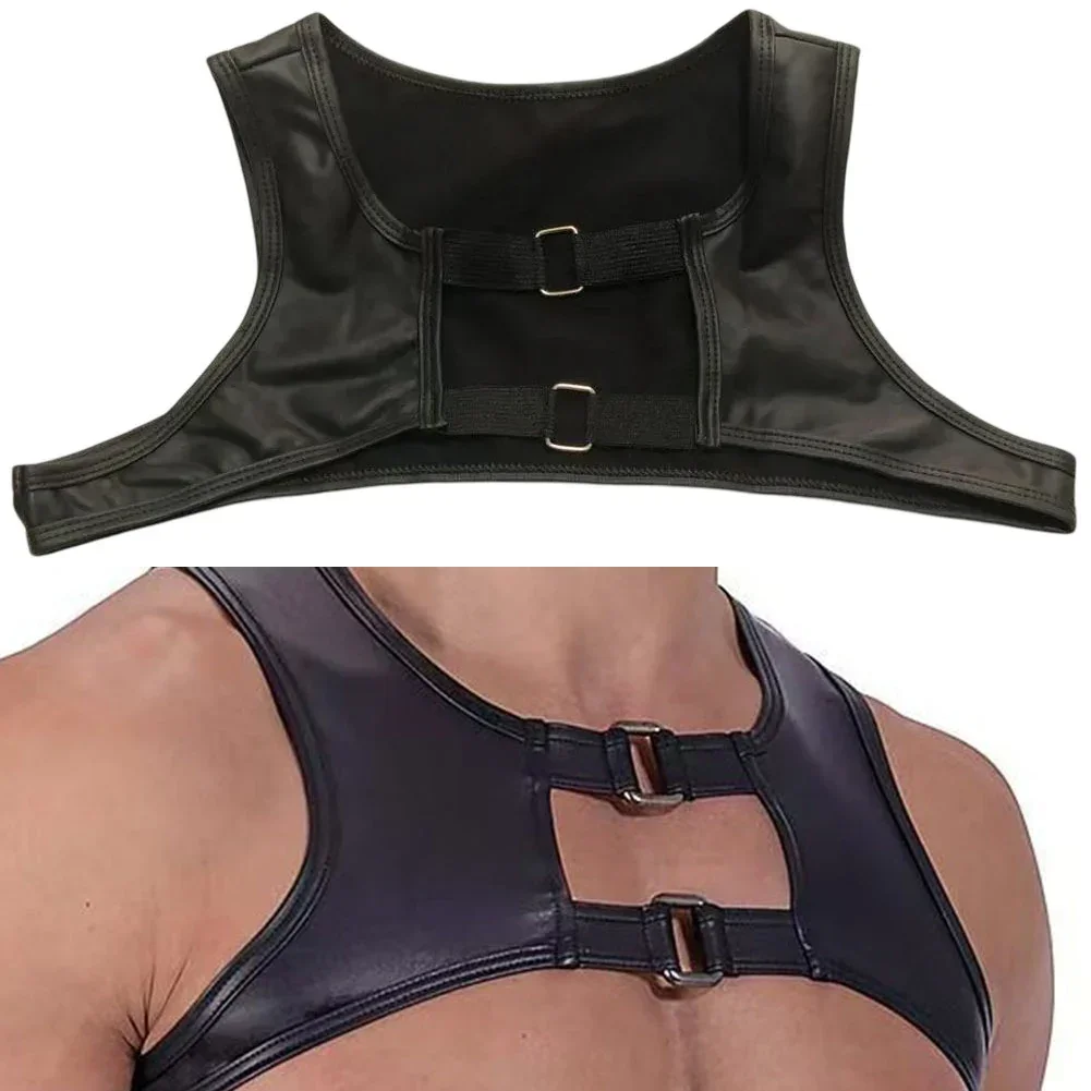 

Мужской сексуальный жилет, стильный фитнес-ремни, одежда для выступлений, эластичная железная пряжка, популярный модный синглетный жилет, майка Hombre