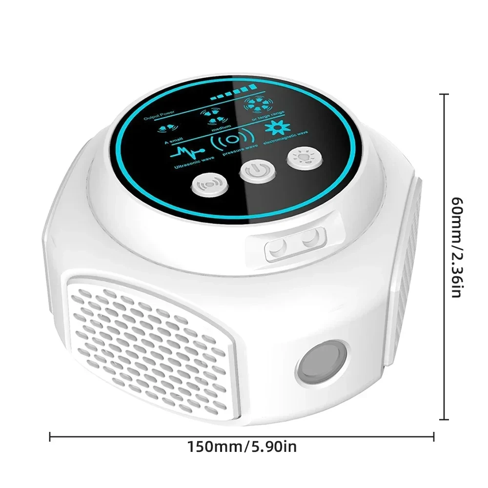 Ultraschall 4-in-1 360-Grad Elektronischer Nagetier-Vertreiber zur Effektiven Abwehr von Ratten, Fliegen, Kakerlaken und Mücken für Innenräume – Detail 10