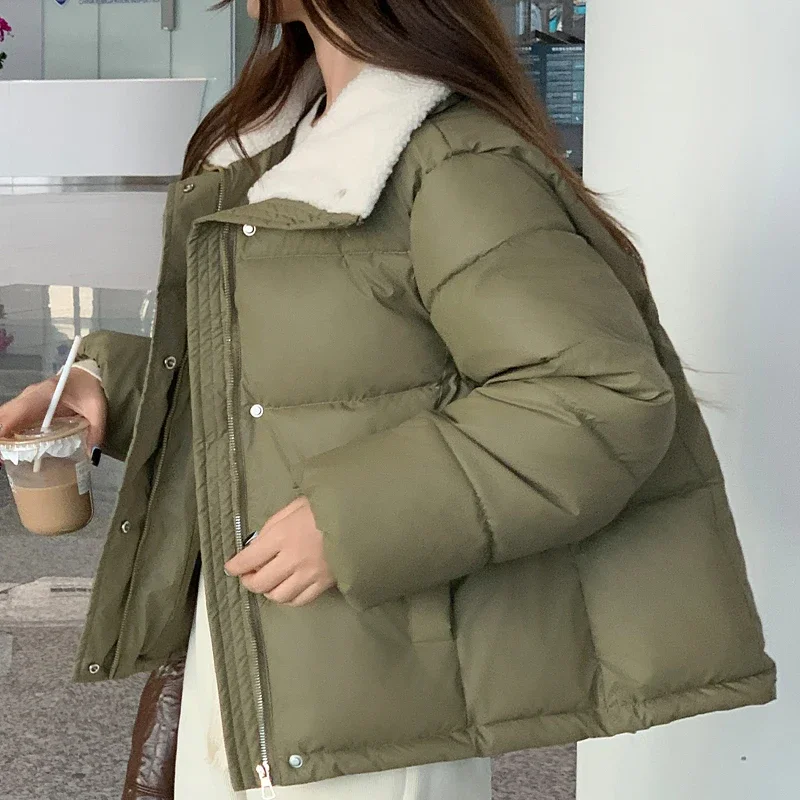 Winter Short Coats Female Warm Outerwears 2024 Fashion Loose Thick Woman Parkas Winter Jacket High Quality