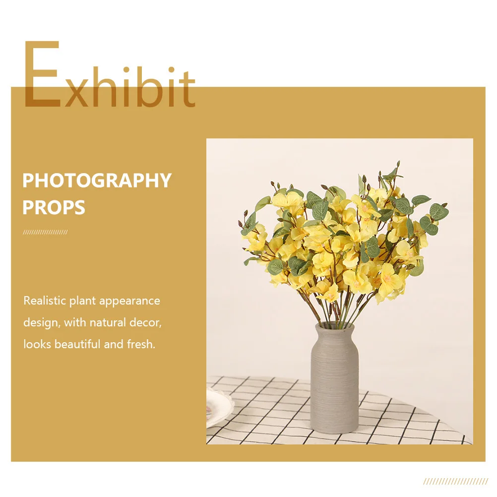 

2Pcs Artificial Eucalyptus Plants Plastic Simulation Begonia Ornaments Wedding Party Scene Layout DIY Table Centerpieces