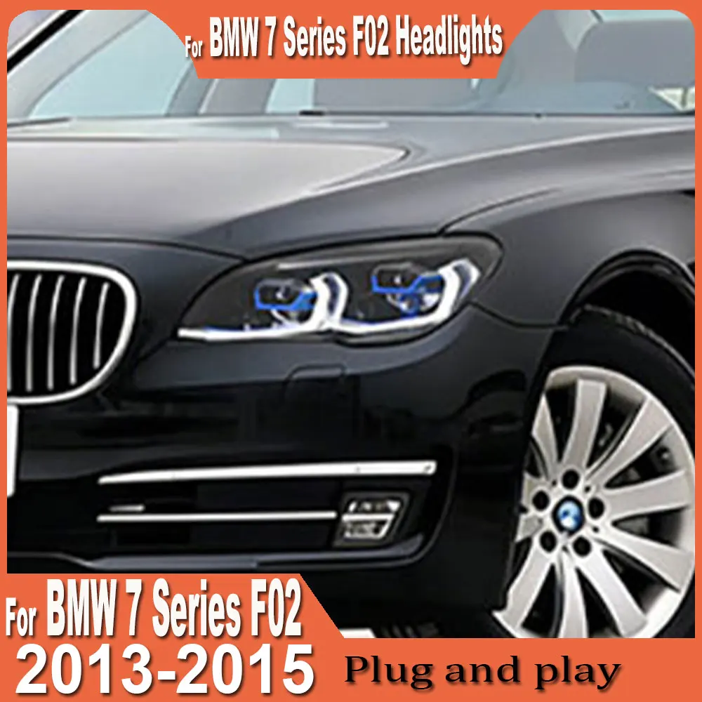 Headlights For BMW 7 Series 2013-2015 Headlight Assembly F02 Modified G12 Dual Color LED DRL Laser Light Automotive Accessories