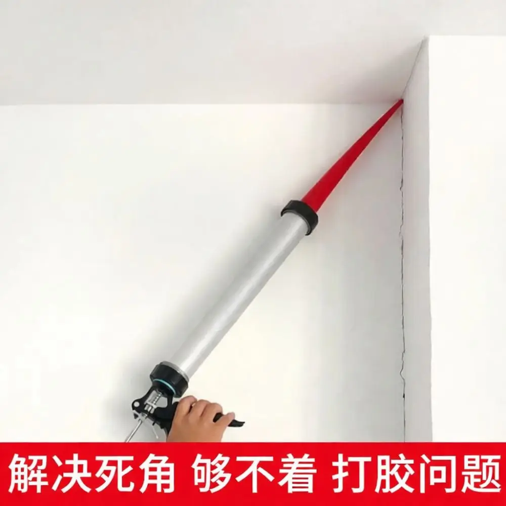 Extended Flexible Caulking Nozzle For Silicone Sealant Applicator Hard To Reach Corners Window Glass Joint Filling Tool
