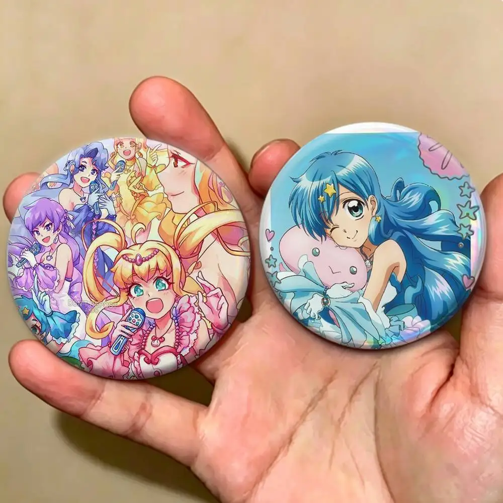 Mermaid M-Melody Pichi Pichi Pitch Badges Creative Tinplate Button PinsBrooch Badge Clothes Backpack