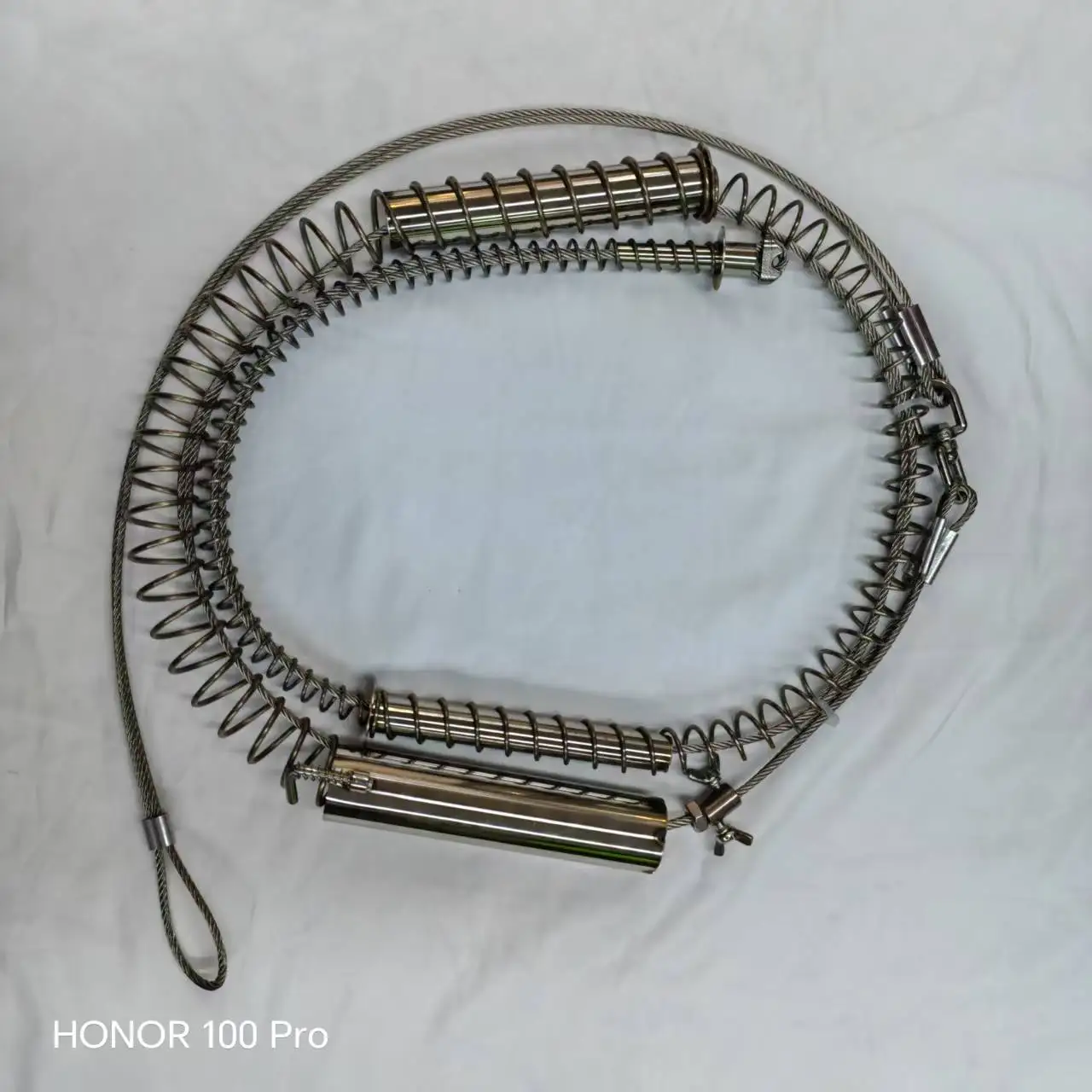 1PC Three Section Double Steel Wire Stronger Spring Replacement With Nuts Wire Rope For the Wild Boar Trap Fox Trap Rabbit Trap view 6