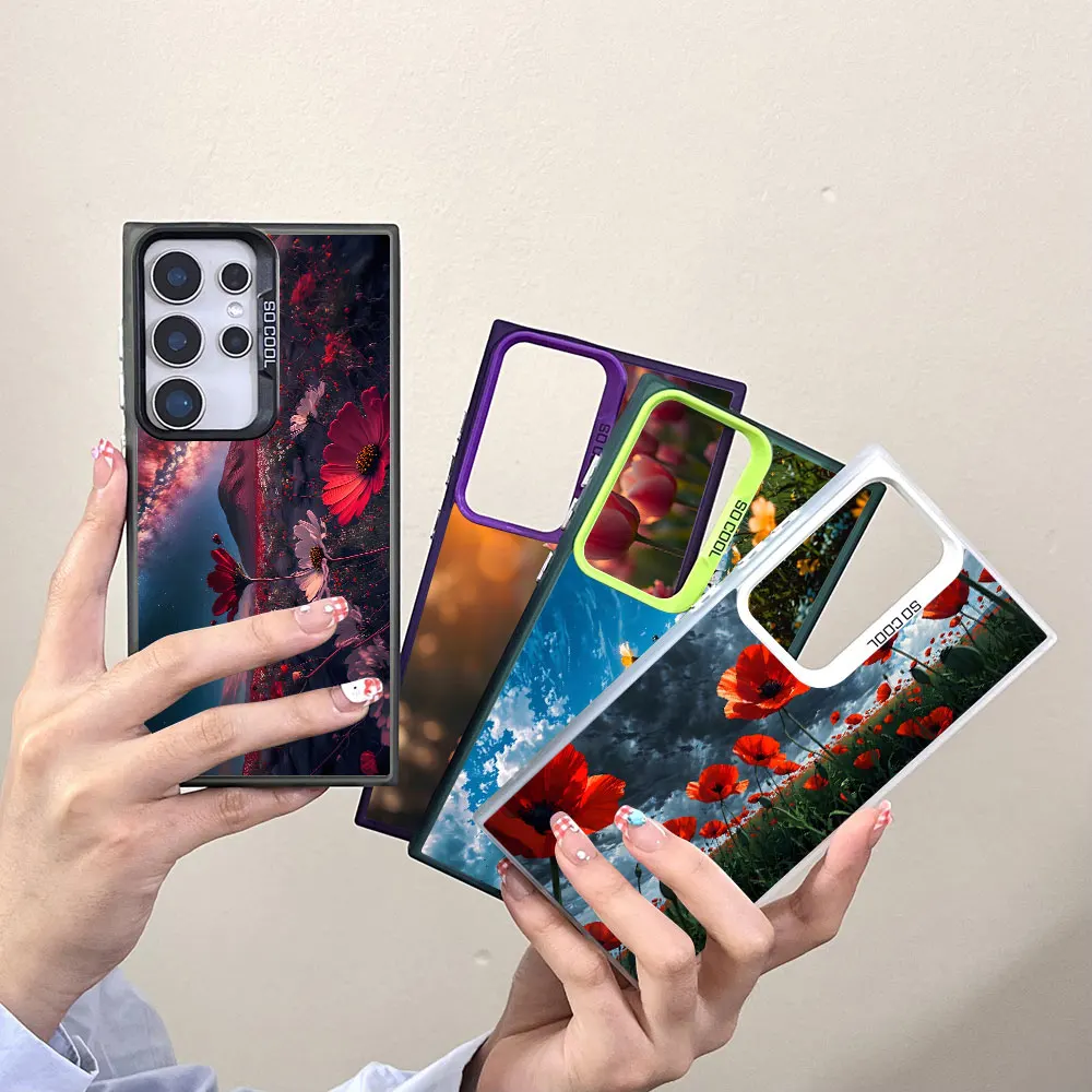 Sea of Flowers Flower Field Case for Samsung Galaxy A07 A04 A04s A10 A20s A04e A05s A06 A50 A50s A20 A30 Shockproof Phone Cover