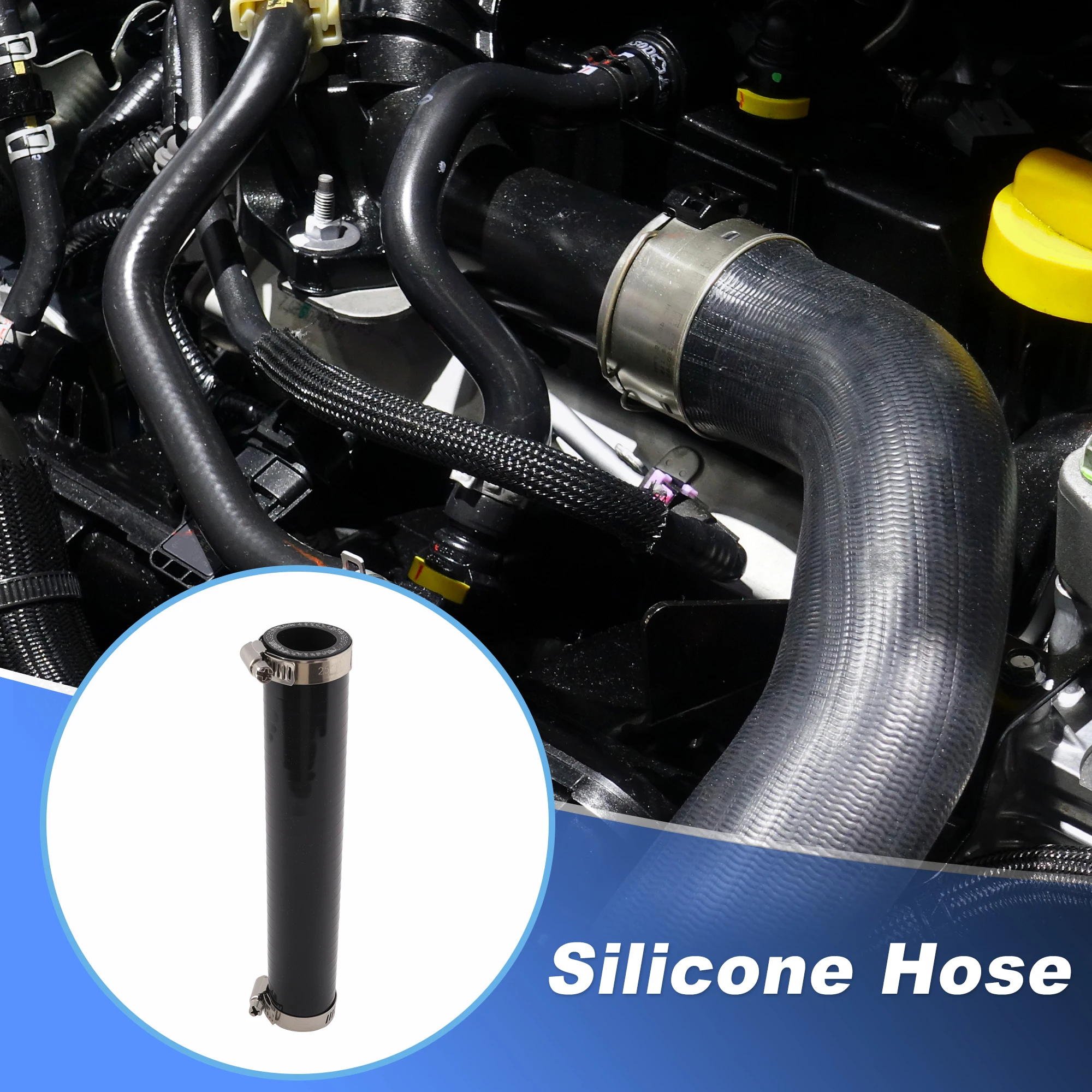 UXCELL 25/38/45/51/76mm ID 203mm Length Straight Silicone Heater Hose Radiator Coolant Hose Reinforced Silicone Tube Intake Boot