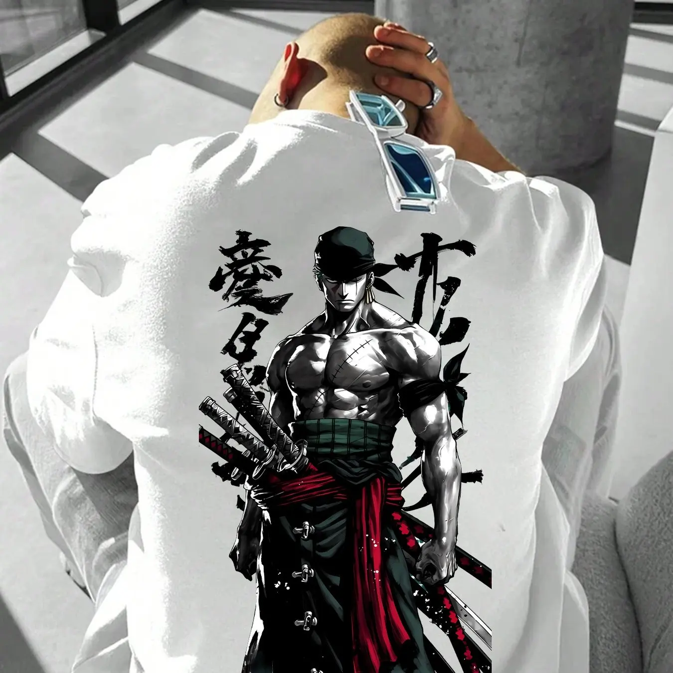 Nowa męska koszulka ONE PIECE na lato