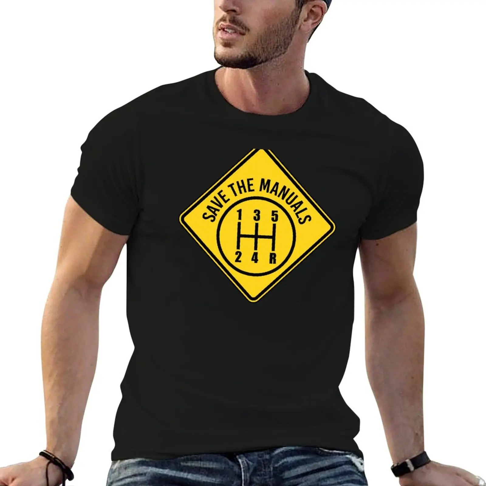 5 Speed - Save The Manuals Stick Shift Car Lover Car guy gifts T-Shirt