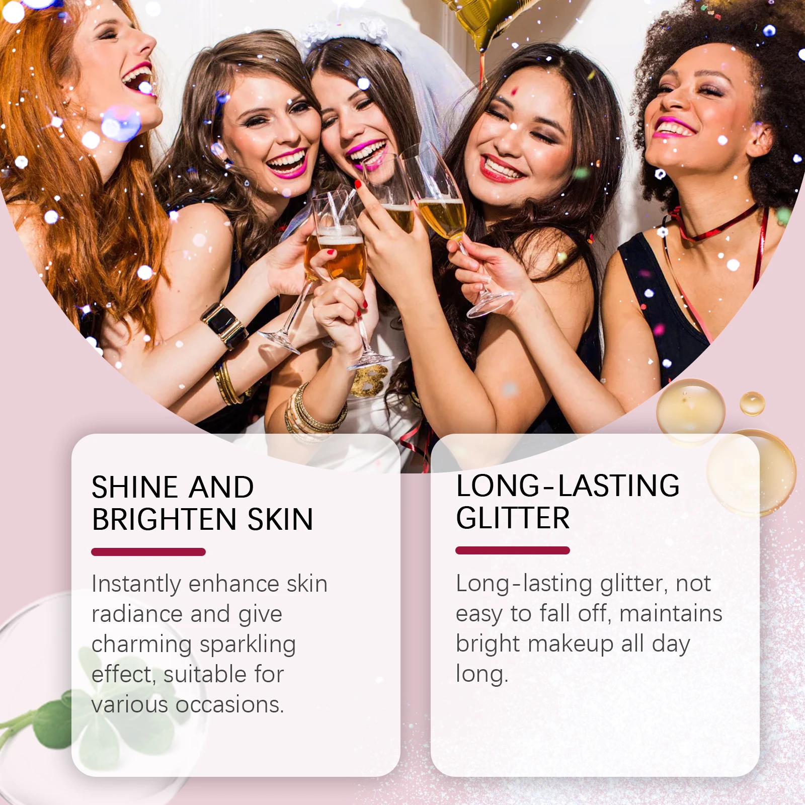 シマースプレー インスタントグロー 顔用 ボディヘア用 持続性保湿 グリッターメイクアップ ハイライタースプレー パーティーステージ用