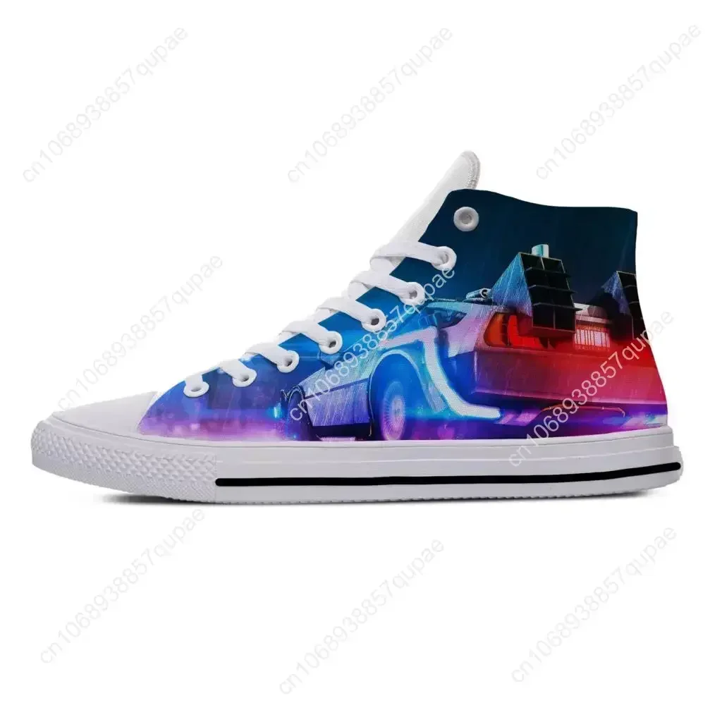 Movie Back To The Future Funny Fashion Popular Casual Cloth Shoes High Top Lightweight Breathable 3D Printed Men women Sneakers