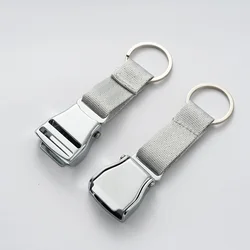 1PC Flight Pilot Travel Bag Airplane Airline Seatbelt Safety Seat Belt Buckle Keychain For Backpack