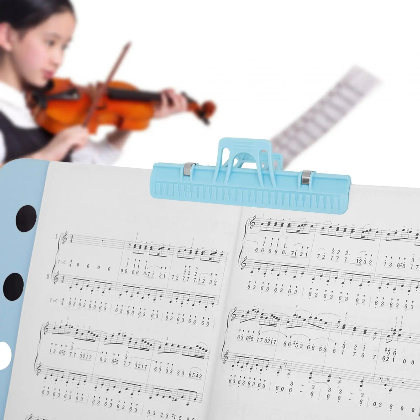 2xMusic Book Clip Portable Piano Score Clamp for Magazines Papers