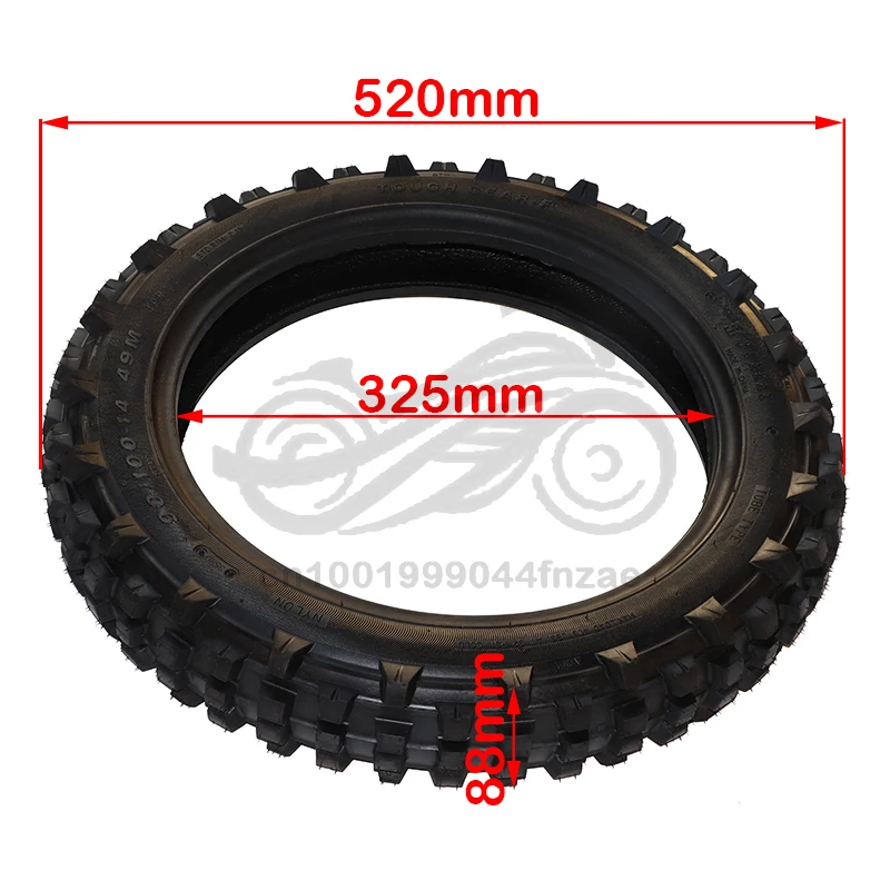 Off Road Tire 90/100-14 with Inner Tube 90/100-14 for Dirt Pit Bike Motocross Off Road Motorcycle 14 inch Rear Wheel