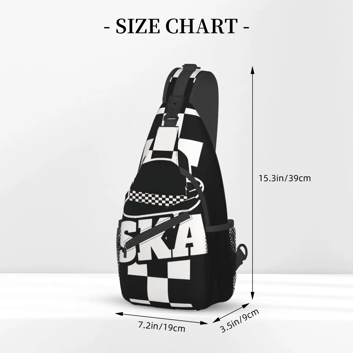 Ska Crossbody Chest Bags Pockets Travel Pack Messenger Sports Teens Shoulder Bag Unisex