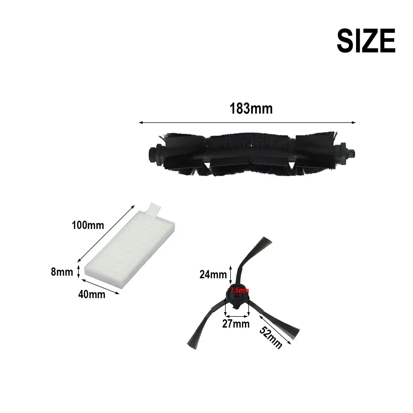 

Fitment Spare Main Roller Botslab S Plus Robotic Vacuum Cleaner Filter Kit Plastic Nylon Filter Paper Side Brush