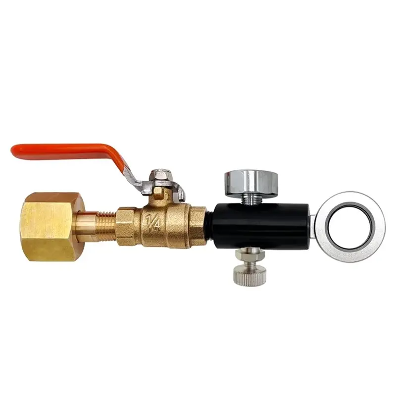 ABVG-Soda Water CO2 Refill Adapter For Sodastream Quick Connect Cylinder DUO Art Terra Charging,Ball Valve 2Kpsi Gauge