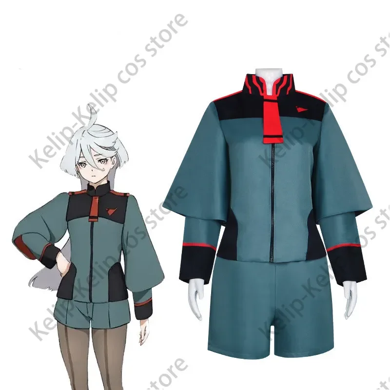 Anime Mobiele Pak Gundam: De Heks Uit Kwik Suletta Miorine Rebran Cosplay Kostuum Pruik Volwassen Man Halloween Uniform