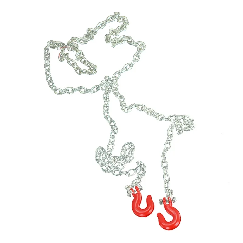 RC Car Metal Trailer Tow Hook Chain Accessories for 1:10 Model Crawler TRX6 Axial SCX10 90046 AXI03007 Redcat MST