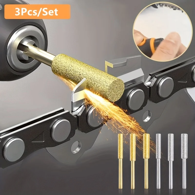 

Набор для заточки цепных пил с алмазным покрытием (3/6 предметов) - Быстрый и эффективный заточной инструмент для цепных пил, прочный и долговечный