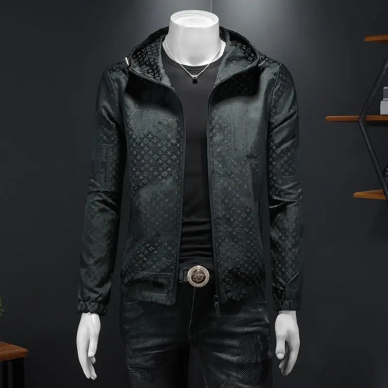 European station handsome hooded jacket men's 2024 autumn new Korean version slim baseball jersey casual light luxury jacket