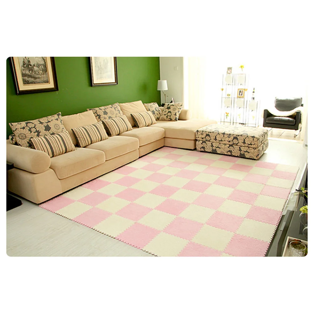 Eva In elkaar grijpende kinderspeelmatten Wit Peuter Baby Kruipmat voor Gym Oefenruimte Lichtgewicht Duurzaam Geluidsreducerend