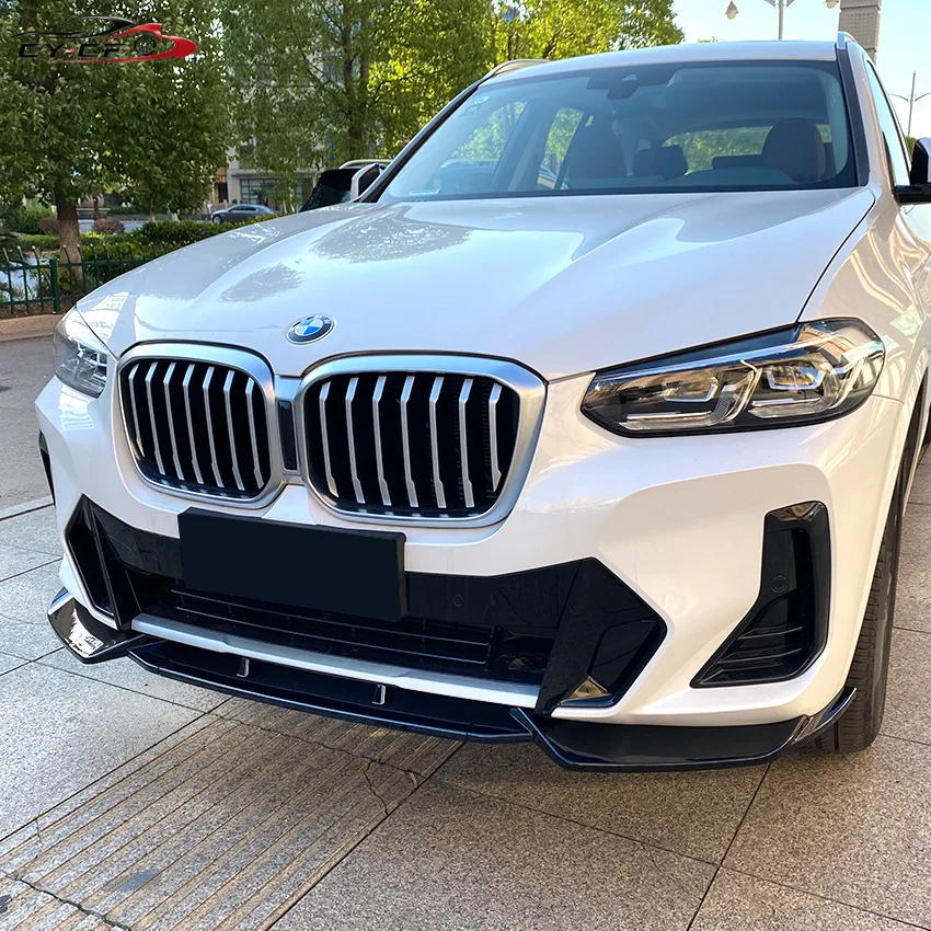 For BMW X3 G01 X4 G02 IX3 G08 20d 30i 30d M40i M40d M-Sport 2022-2024 Black Front Bumper Splitter Lip Spoiler Diffuser Body Kits