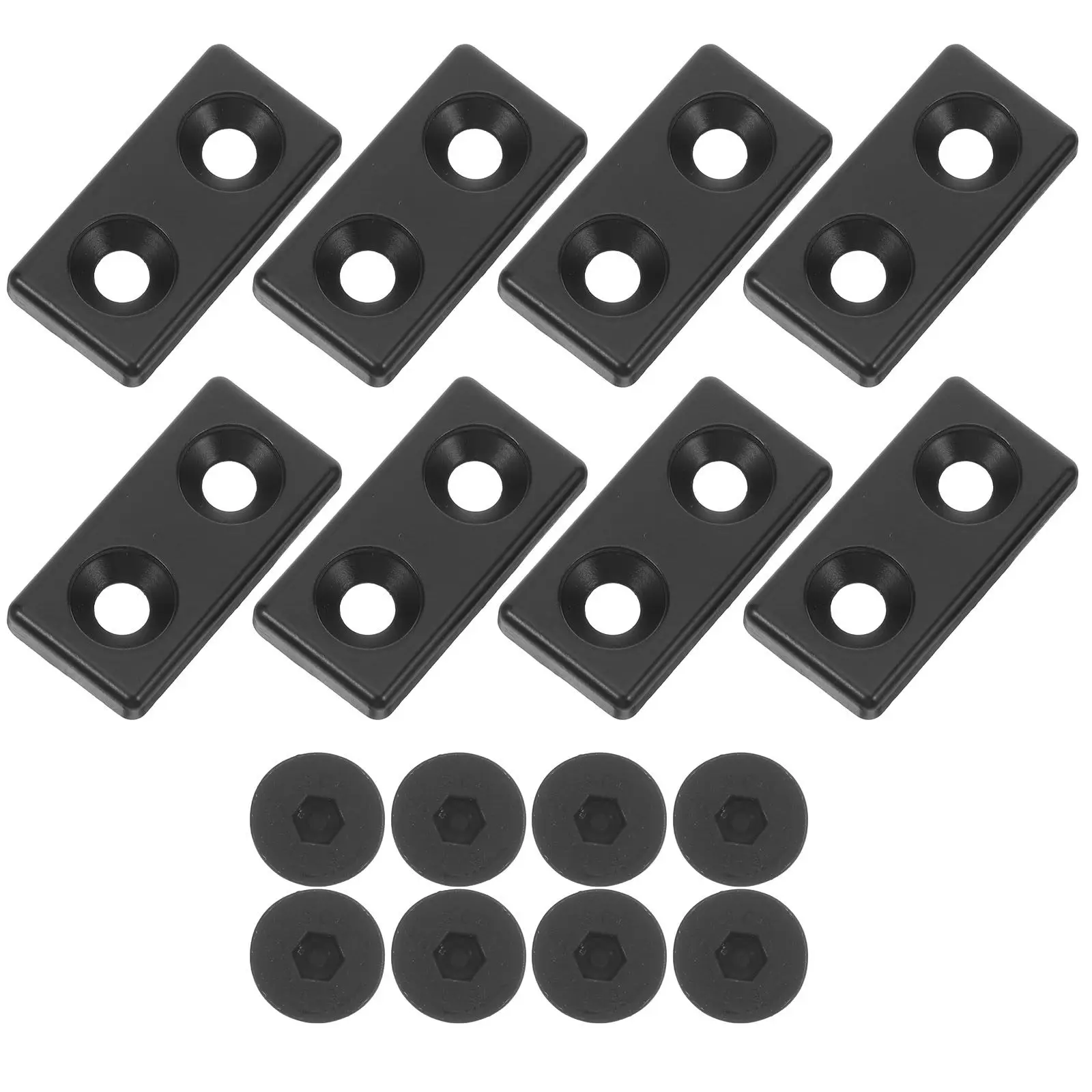8Pcs Industrial Aluminum Profile End Caps Zinc Alloy Replacement End Cover for 2040 Slot Extrusion Accessories High Precision