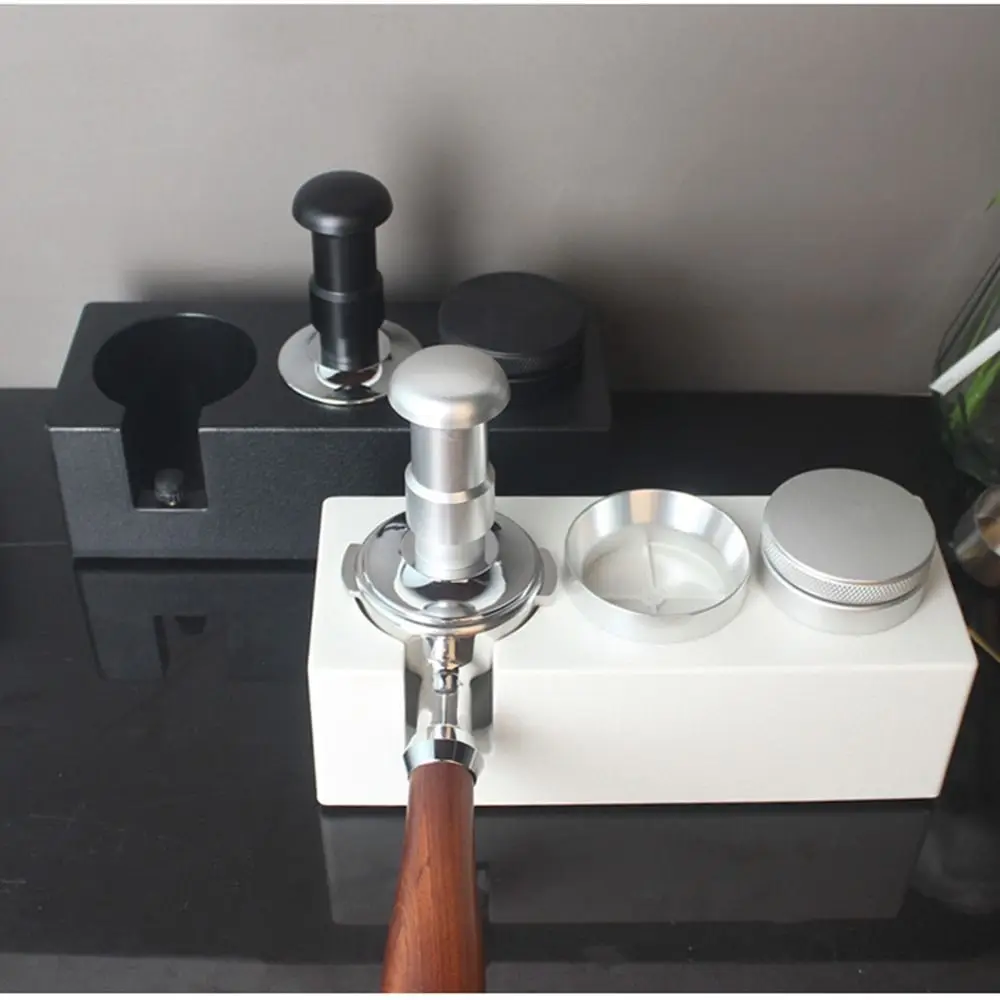 

Reusable 51/53/58mm Coffee Tamper Save Effort Fixed Force Double Spring Tamper Ripple Base Spring Loaded Coffee Leveler Home