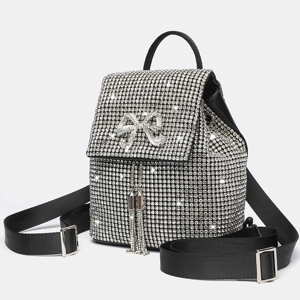 

Супер блестящие сумки большой вместимости со стразами, легкие роскошные женские рюкзаки с кисточками, модные элегантные сумки премиум-класса
